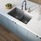 Msi Black Double Bowl 32in X 21in Quartz Undermount 60/40 Kitchen Sink ZOR-QTZ-DBSNK-0104 - alternate 9